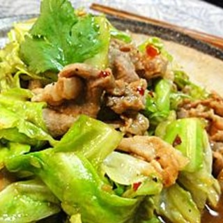 キャベツと豚肉でなんちゃって回鍋肉